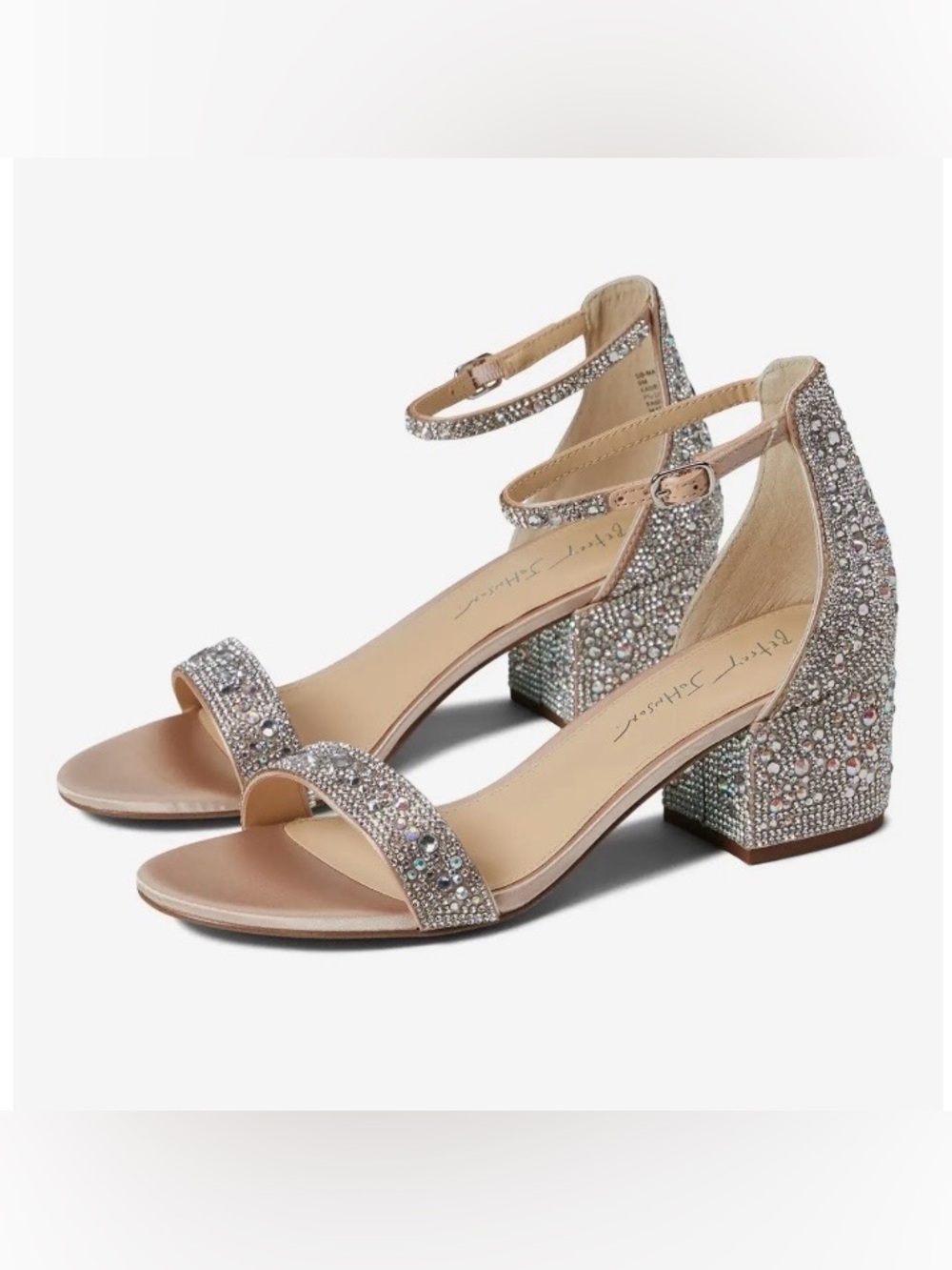 Blue by Betsey Johnson Mari Embellished Forma Heeled Sandal Size 10